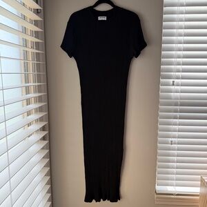 LNA Elegant Black Midi Dress Plus Size